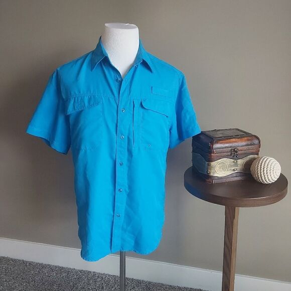 Stillwater Supply Co. Fishing/Performance Shirt Size M Bright blue - Picture 1 of 8